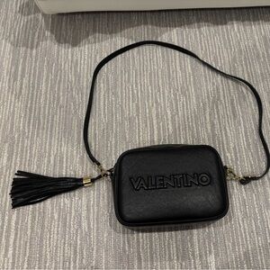 Valentino By Mario Valentino Black Crossbody Bag with Tassel